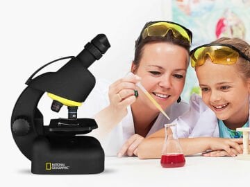 NATIONAL GEOGRAFIC Öğrenci Mikroskobu Akıllı Telefon Adaptörü ile 40–640x Microscope with smartphone adapter