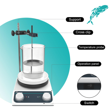 JOANLAB HS5 Isıtıcılı Manyetik Karıştırıcı 200... 1500 rpm / 2 L / 260 °C / 200 W