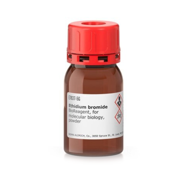 Sigma-Aldrich E7637 Ethidium bromide BioReagent, for molecular biology, powder CAS No.: 1239-45-8 25 gr