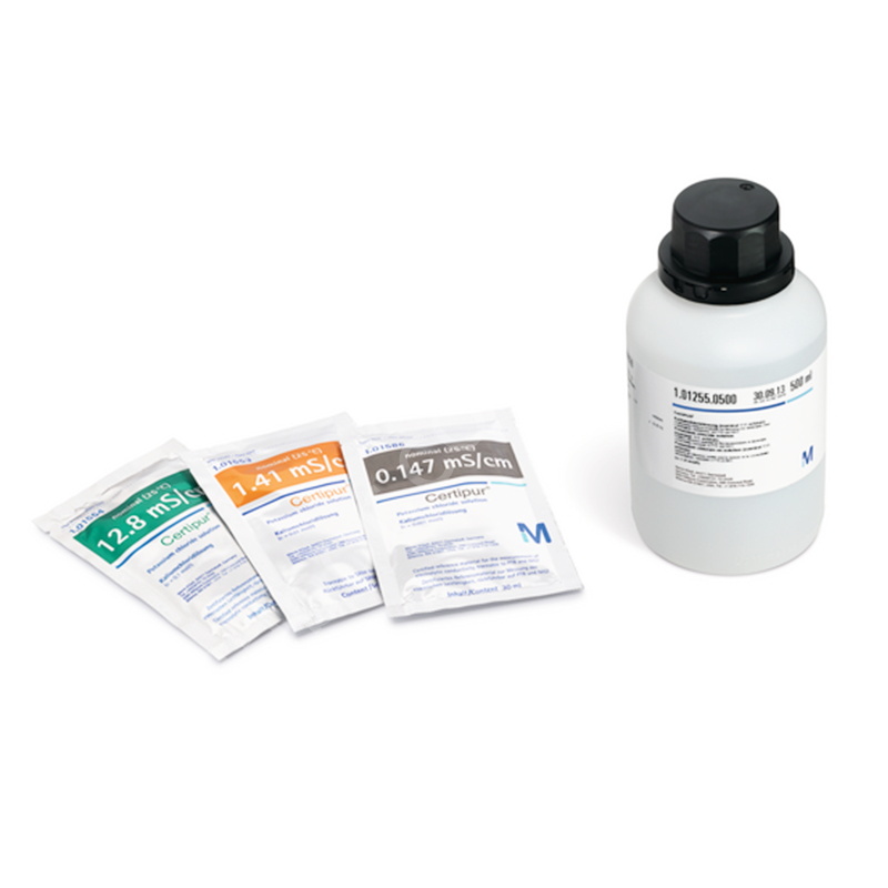 Merck 101554 Potassium Chloride Solution (Nominal 12.8 Ms/Cm)  Certified Reference Material For The Measurement Of Electrolytic Conductivity, Traceable To Ptb And Nıst (C=0.1 Mol/L) Certipur®  30 X 30 ml