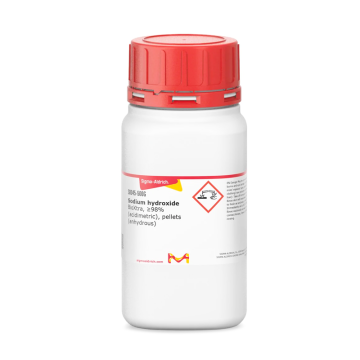 Sigma-Aldrich S8045 Sodium hydroxide BioXtra, ≥98% (acidimetric), pellets (anhydrous) CAS No.: 1310-73-2 500 gr