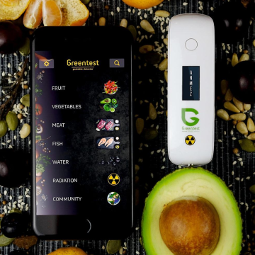 Greentest Mini Eco Et Balık Sebze ve Meyvelerde Nitrat ve Arka Plan Radyasyon ve Sularda Sertlik Ölçer 0 - 9999 mg/kg / 0 - 9,99 µSv/h (999,9 µSv/h) / 0 - 999 mg/l
