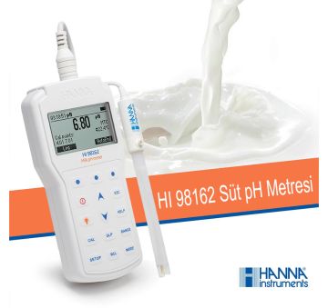 HANNA HI98162 Süt pH Metresi  FSMA Onaylı  -2.00... 20.00 pH
