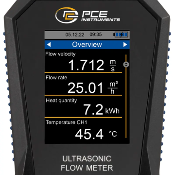 PCE TDS 200+ L-ICA Ultrasonik Debimetre ve Sıcaklık Ölçer 315-6000 mm arası Boru Çapları / Sıcaklık Ölçümü / ISO Kalibrasyon Sertifikalı ±32 m/s