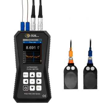 PCE TDS 200+ M-ICA Ultrasonik Debimetre ve Sıcaklık Ölçer ISO kalibrasyon Sertifikalı DN 50… 700 / 57... 720 mm / ±32 m/s