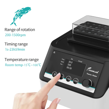 JOANLAB DBS100C Çalkalamalı Isıtıcı ve Soğutucu Kuru Blok İnkübatörü RT-15... 100 °C / 200 - 1500 rpm / Ø3 mm