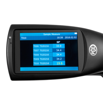 PCE PGM 60 Parlaklık Ölçer (Glossmetre) 0... 10, 10... 100, 100... 300 GU /   60 °