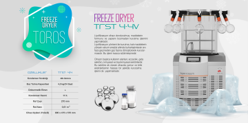 Teknosem TRST-DS-4-4 Liyofilizatör 4,5 kg / 24 Saat / -86 °C
