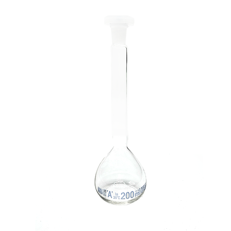 Borucam Balon Joje Şeffaf Plastik Kapaklı Mavi Skala A Class NS 14/23 - 200 mL