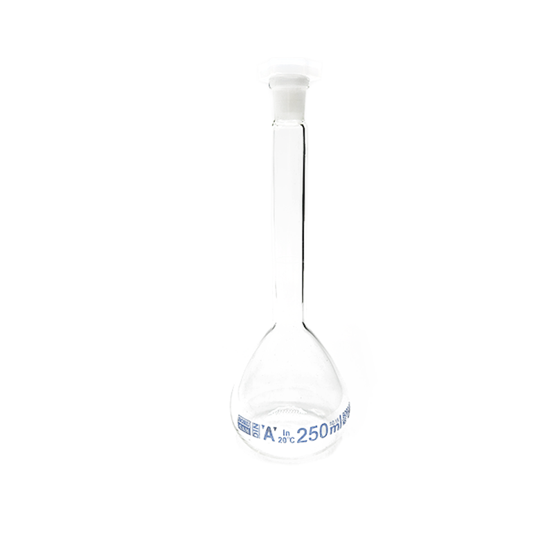 Borucam Balon Joje Şeffaf Plastik Kapaklı Mavi Skala A Class NS 14/23 - 250 mL