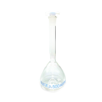 Borucam Balon Joje Şeffaf Plastik Kapaklı Mavi Skala A Class NS 19/26 - 500 mL