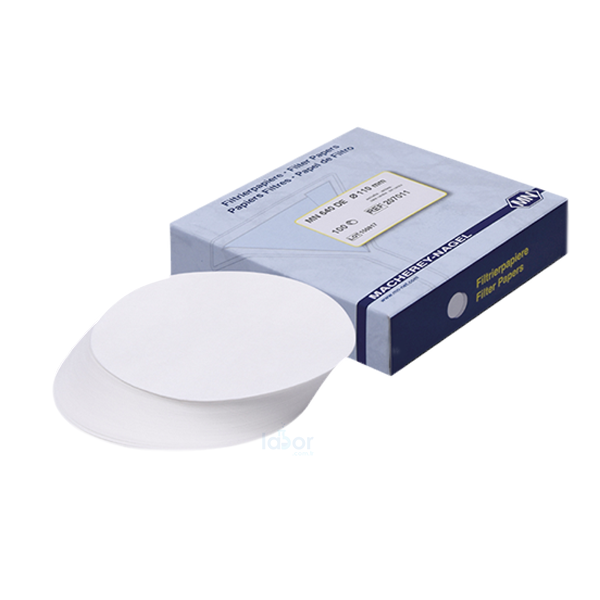 ISOLAB Filtre Kağıdı - Kalitatif - M&Nagel - 125 mm - Mavi Bant - Orta Yavaş Akış Hızı