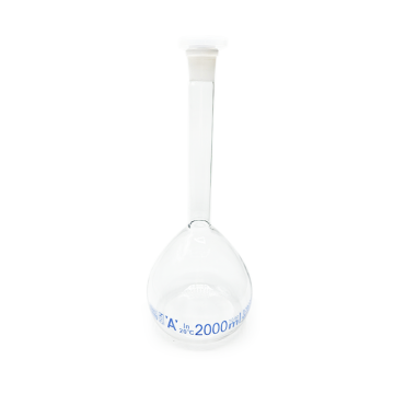 Borucam Balon Joje Şeffaf Plastik Kapaklı Mavi Skala A Class NS 29/32 - 2000 mL