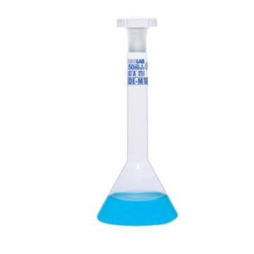 ISOLAB Balon Joje - Trapezoidal - Şeffaf - A Kalite - Grup Sertifikalı - Mavi Skala - 10 ml - NS 10/19