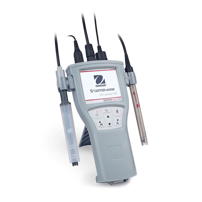 OHAUS ST400M-G Portatif pH ve İletkenlik Ölçer -2,00... 16,00 pH / 00,0 μS/cm... 199,9 mS/cm