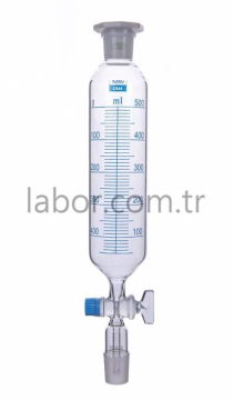Borucam Silindirik Damlatma Hunisi  ''Cam Musluklu''  1000 ml