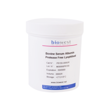 biowest P6155 Bovine Serum Albumin Protease Free Lyophilised 100 gr