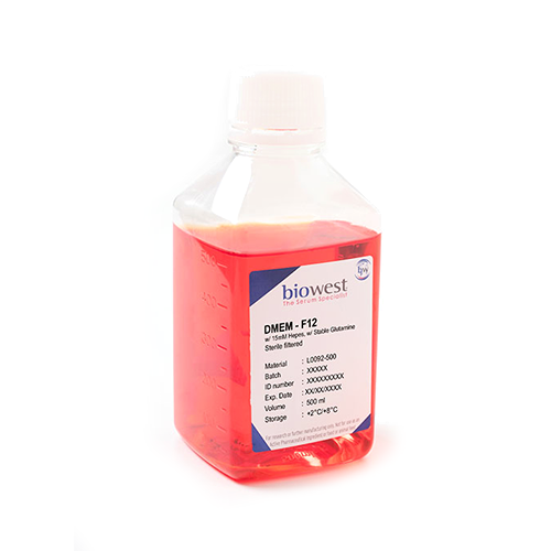 biowest L0092 DMEM - F12 w/ stable Glutamine w/ 15 mM Hepes 500 mL