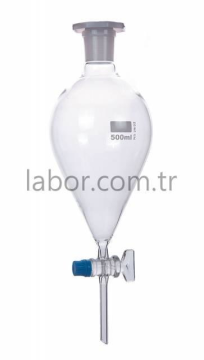 Borucam Cam Musluklu Armudi Ayırma Hunisi 1000 ml