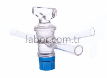 Borucam Üç Yollu T Tipi Musluk Cam NS 21/44