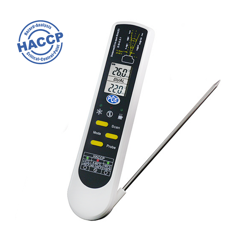 PCE IR100 Saplama ve İnfrared Tip Gıda Termometresi HACCP Onaylı -55... +330 °C / -33... +220 ºC