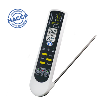 PCE IR100 Saplama ve İnfrared Tip Gıda Termometresi HACCP Onaylı -55... +330 °C / -33... +220 ºC