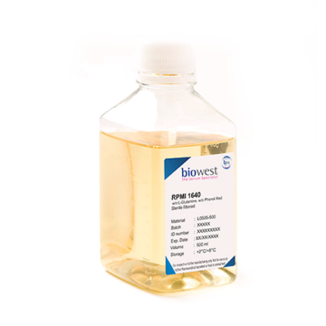 biowest L0505 RPMI 1640 w/o L-Glutamine w/o Phenol Red 500 mL