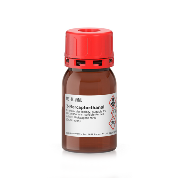 Sigma-Aldrich M3148 2-Mercaptoethanol for molecular biology, suitable for electrophoresis, suitable for cell culture, BioReagent, 99% (GC/titration) CAS. No;60-24-2 25 mL