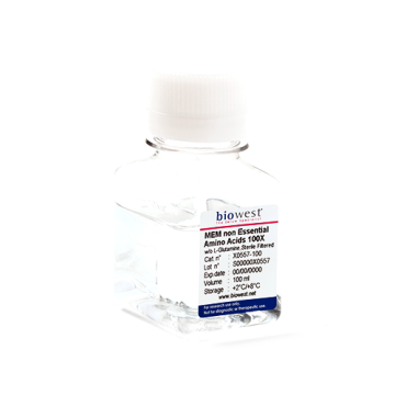 biowest X0557 MEM non Essential Amino Acids 100X w/o L-Glutamine 100 mL