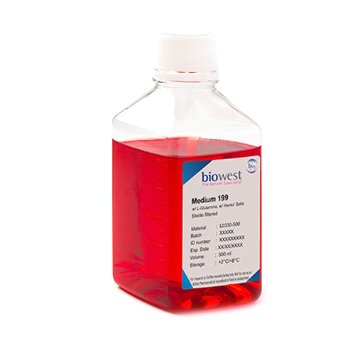 biowest L0330 Medium 199 w/ Hanks' Salts w/ L-Glutamine 500 mL