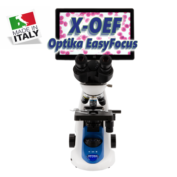 OPTIKA B-190TBPL+ Binoküler Biyoloji ve Araştırma Mikroskobu 1000X 10.1'' Tablet PC ve 5.1 MP Kameralı Ekranlı X-OEF Kolay Fokus Özelliği