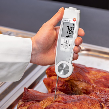 Testo 104 IR BT Smart Saplama Tip ve IR Termometre HACCP  IP65 Katlanabilir Infrared: -30… +250 °C Prob: -50… +250 °C