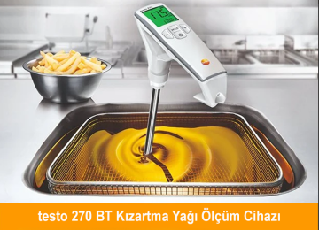 Testo 270 BT Kızartma Yağı Ölçüm Cihazı HACCP NSF %0.0... %40.0 TPM / -40… +200 °C