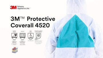 3M 4520 Koruyucu Tulum L Yeşil Sırt Üçgenli Farmasötik İşleme, Zehirli Tozları Taşıma