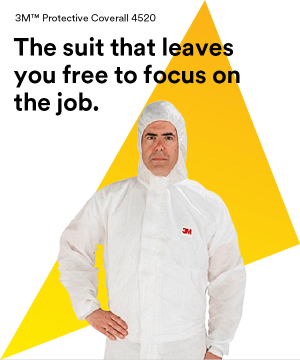 3M 4520 Koruyucu Tulum L Yeşil Sırt Üçgenli Farmasötik İşleme, Zehirli Tozları Taşıma