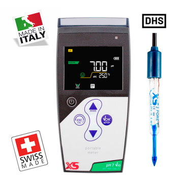 XS pH 7 Vio Portatif pH Metre GIDA için 2 Pore T DHS digital Elektrod ile