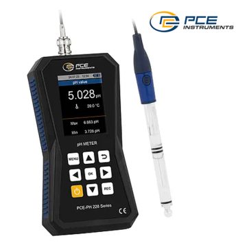 PCE PH 228LAB-HTE-ICE Portatif pH Metre -2… +20 pH GLP Veri Yönetimi Türkçe Menü Dili (Yüksek Sıcaklıklara Dayanıklı Prob ile) ISO Kalibrasyon Sertifikası Dahil