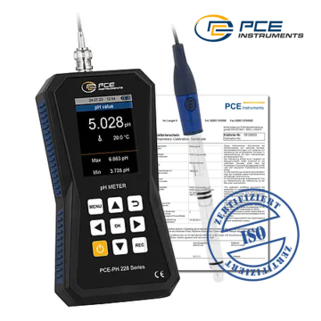 PCE PH 228LAB-HTE-ICE Portatif pH Metre -2… +20 pH GLP Veri Yönetimi Türkçe Menü Dili (Yüksek Sıcaklıklara Dayanıklı Prob ile) ISO Kalibrasyon Sertifikası Dahil