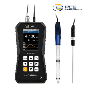 PCE PH 228LAB-HTE-ICE Portatif pH Metre -2… +20 pH GLP Veri Yönetimi Türkçe Menü Dili (Yüksek Sıcaklıklara Dayanıklı Prob ile) ISO Kalibrasyon Sertifikası Dahil