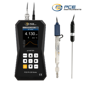 PCE PH 228LAB-LC Portatif pH Metre -2… +20 pH GLP Veri Yönetimi Türkçe Menü Dili Düşük İyonlu Ortamlar için