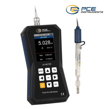 PCE PH 228LAB-LC-ICA Portatif pH Metre -2… +20 pH GLP Veri Yönetimi Türkçe Menü Dili Düşük İyonlu Ortamlar için ICA ISO Kalibrasyon Sertifikası ile