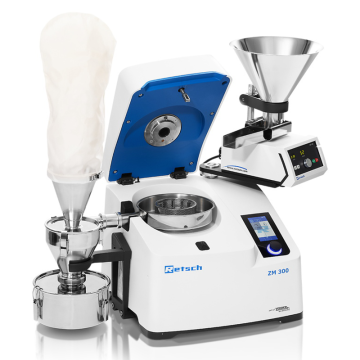 Retsch ZM 300 Ultra Santrifüj Değirmen  Besleme Malzemesi: Yumuşak, Orta Sert, Kırılgan, Lifli Malzeme Giriş Büyüklüğü: < 10 mm Çıkış Büyüklüğü: < 40 Um