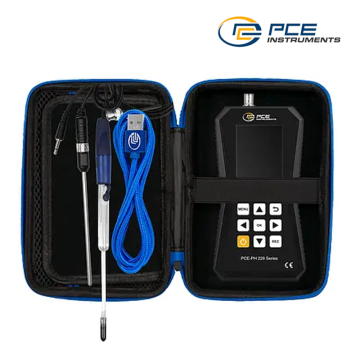 PCE PH 228LAB-ME3 Portatif pH Metre -2… +20 pH GLP Veri Yönetimi Türkçe Menü Dili Küçük Hacimli Sıvı Numuneleri için