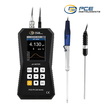 PCE PH 228LAB-ME3 Portatif pH Metre -2… +20 pH GLP Veri Yönetimi Türkçe Menü Dili Küçük Hacimli Sıvı Numuneleri için