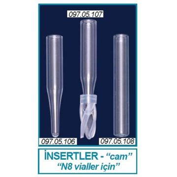 ISOLAB İnsert - 0,1 ml - Dibi Konik - Dış Çap: 5,0 mm, Dış Yükseklik: 31,0 mm