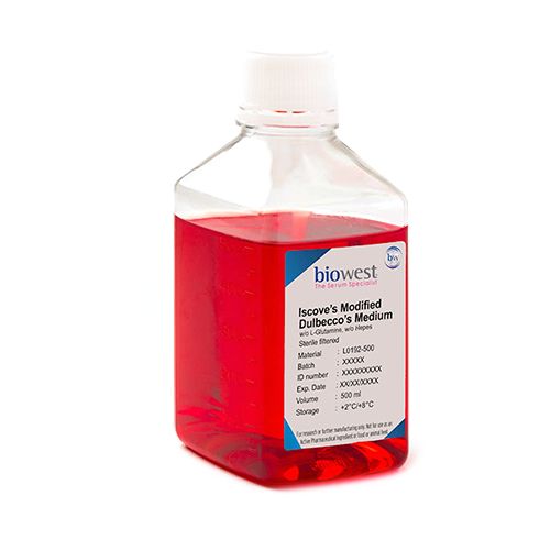 biowest L0192 IMDM w/o L-Glutamine w/o Hepes 500 mL