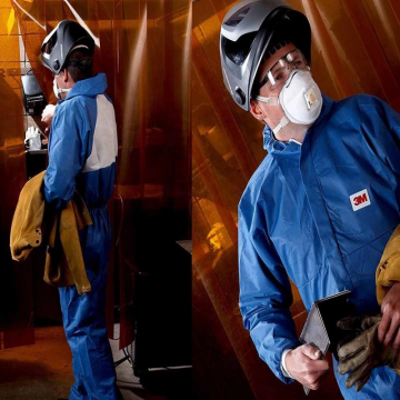 3M™ 4530 Koruyucu Tulum M Mavi Kuru Partiküllere, Belirli Sınırlı Sıvı Kimyasal Sıçramalarına Karşı (CE Tip 5/6)