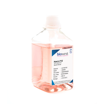 biowest L0136 Ham's F12 w/o L-Glutamine 500 mL