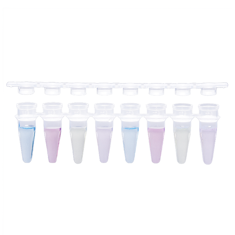 ISOLAB PCR Şeridi - Demonte Düz Kapaklı - 8 x 0,2 ml Tüp Şeriti - 12 Adet