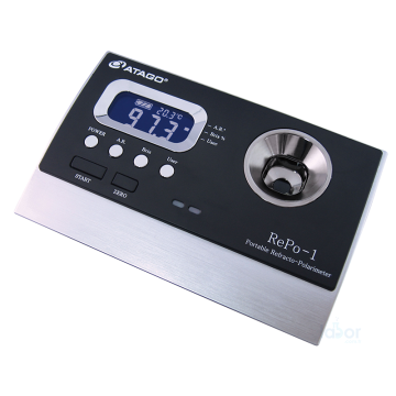 ATAGO 5010 RePo-1 Refraktometre/Polarimetre Dönme Açısı, Brix (%), Uluslararası Şeker Ölçeği, Sıcaklık (C°) Ölçer